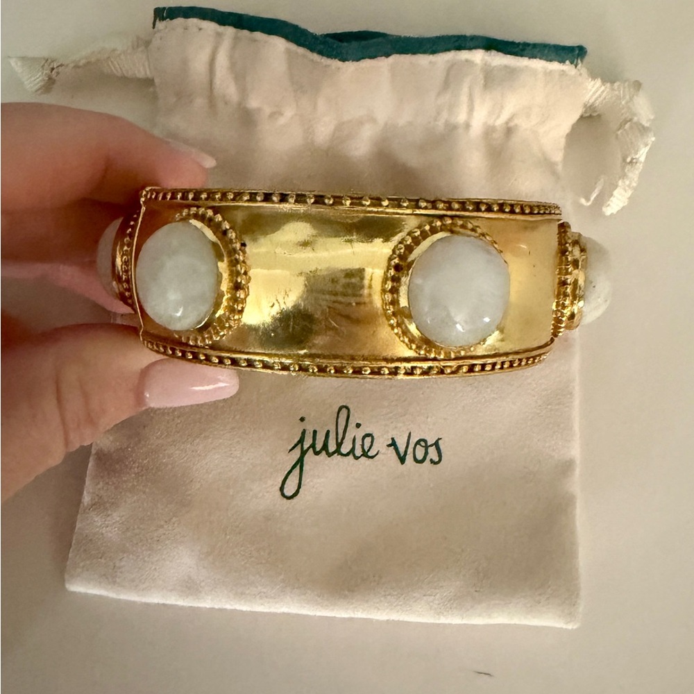 Julie Vos Gold Bracelet with White Accents